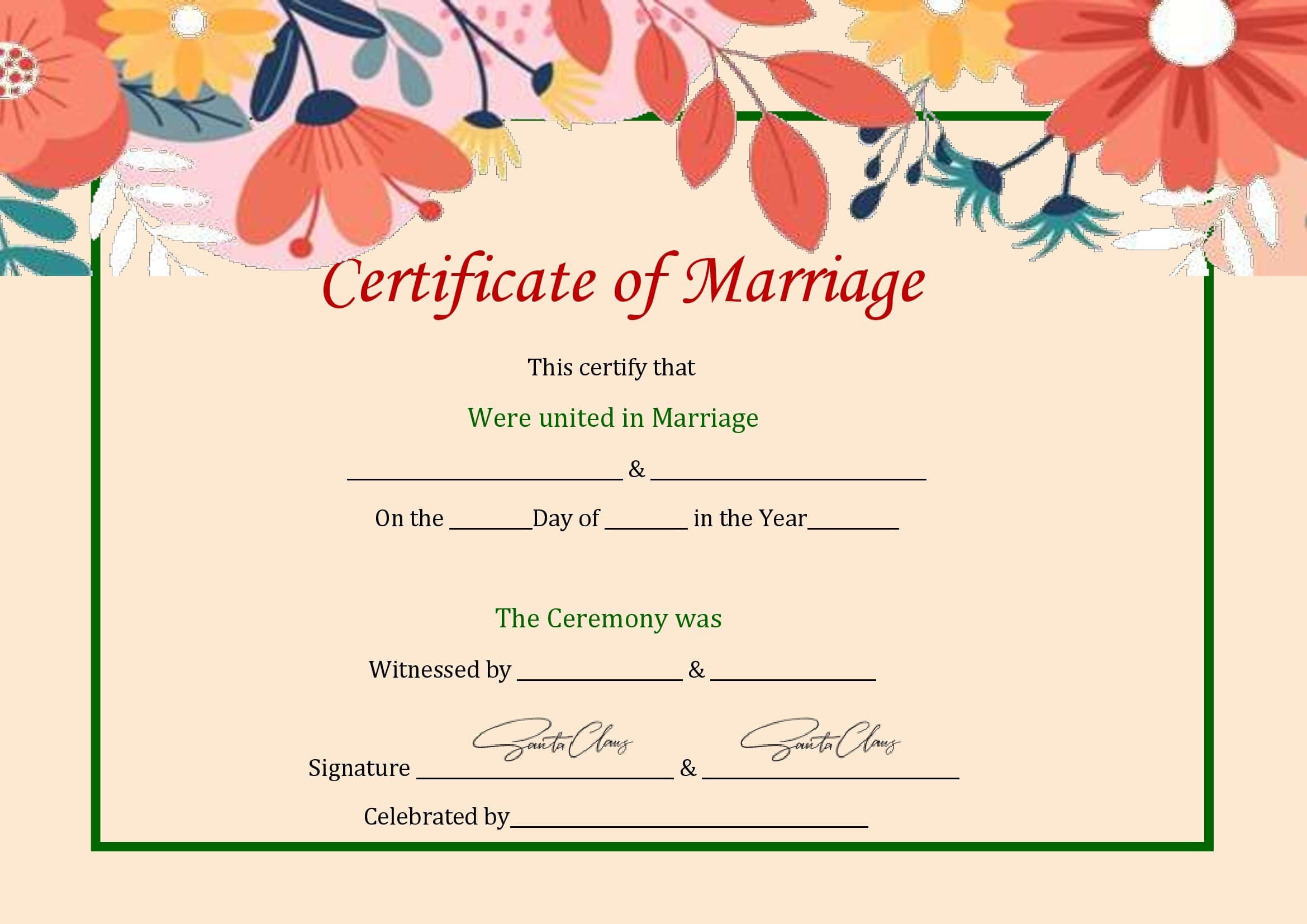 Certidão De Casamento Em Branco No Word