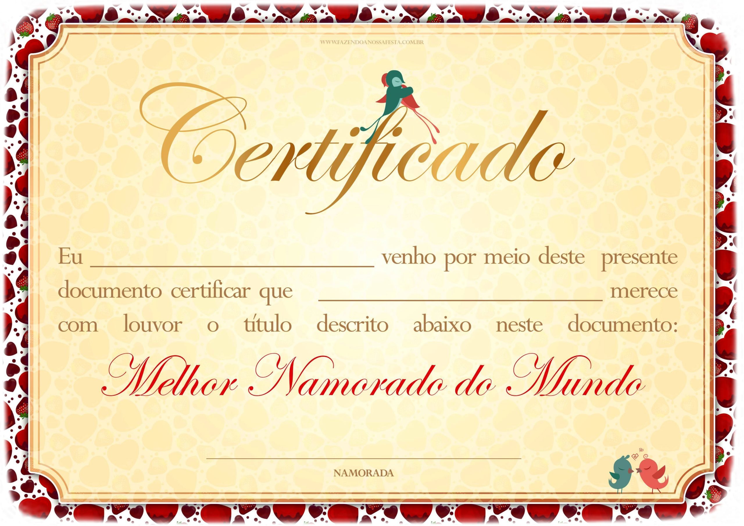 Certidão De Casamento Para Preencher De Brincadeira