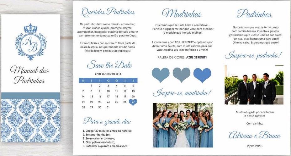 Download Convite Para Padrinhos De Casamento Editavel Gratis