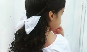 Penteados Para Cabelo Cacheado Infantil Para Casamento A1f40e19a