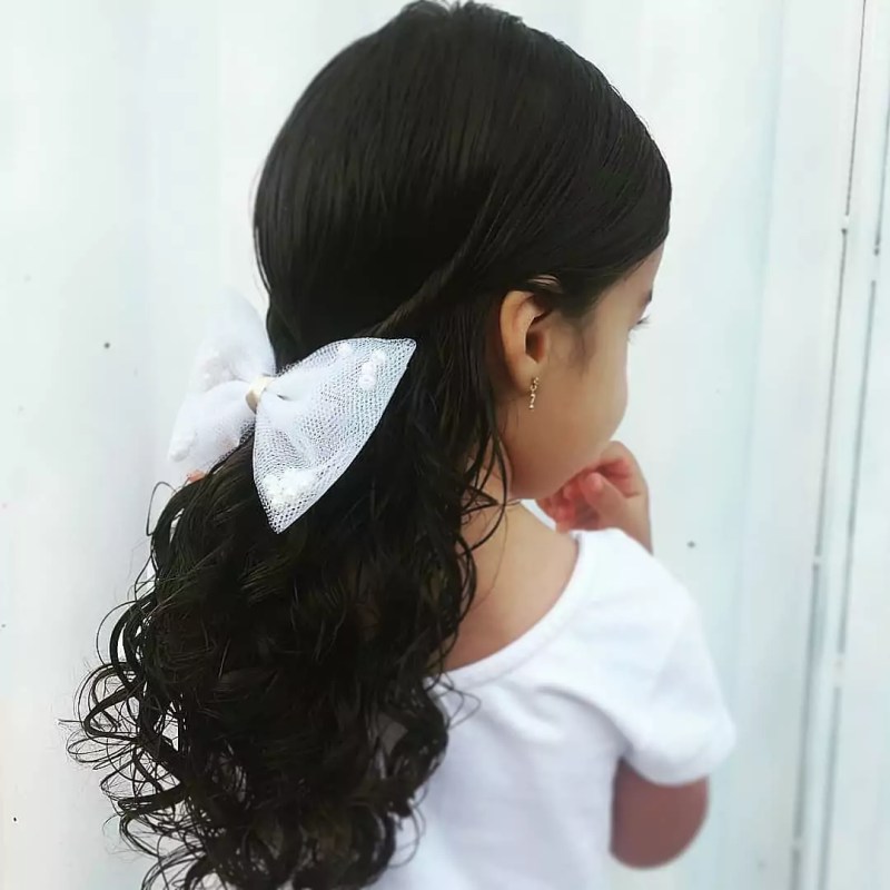 Penteados Para Cabelo Cacheado Infantil Para Casamento A1f40e19a