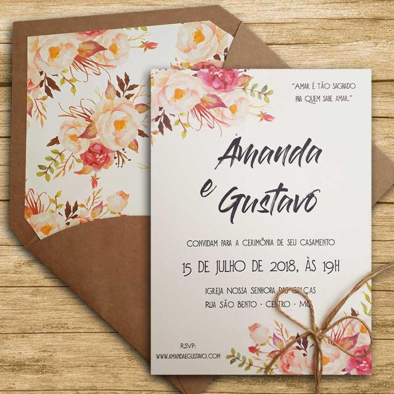 Convites De Casamento Rustico Para Editar 4654b10f0