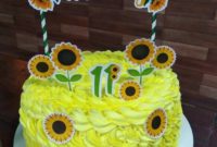 bolo de aniversario com tema girassol a2e9bf829