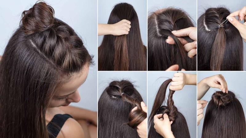 4 em 1 Penteado Infantil Fácil com Liguinhas